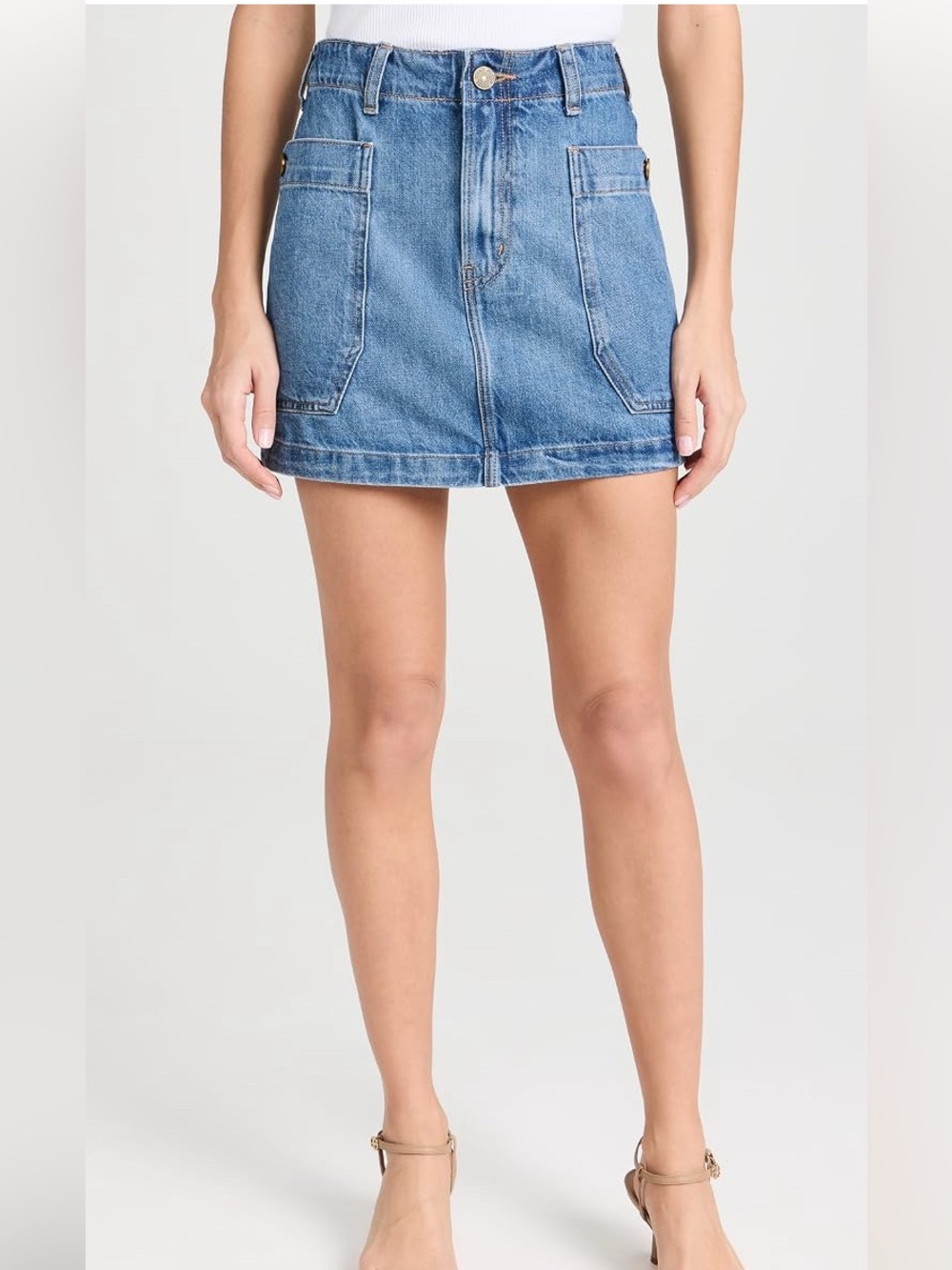 FRAME Cargo Mini Skirt in Morey